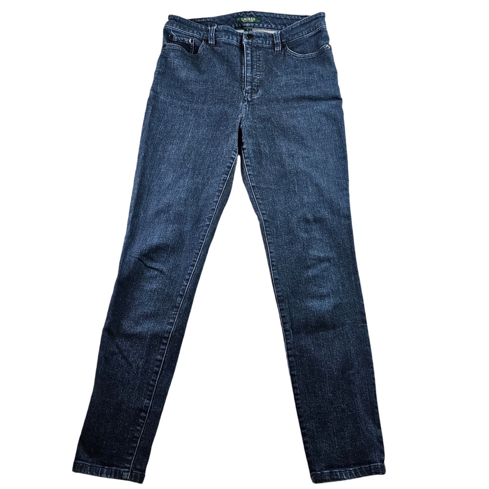 Lauren Ralph Lauren Regal Skinny Jeans Womens 8 Blue Denim Mid-Rise Comfort‎ Fit